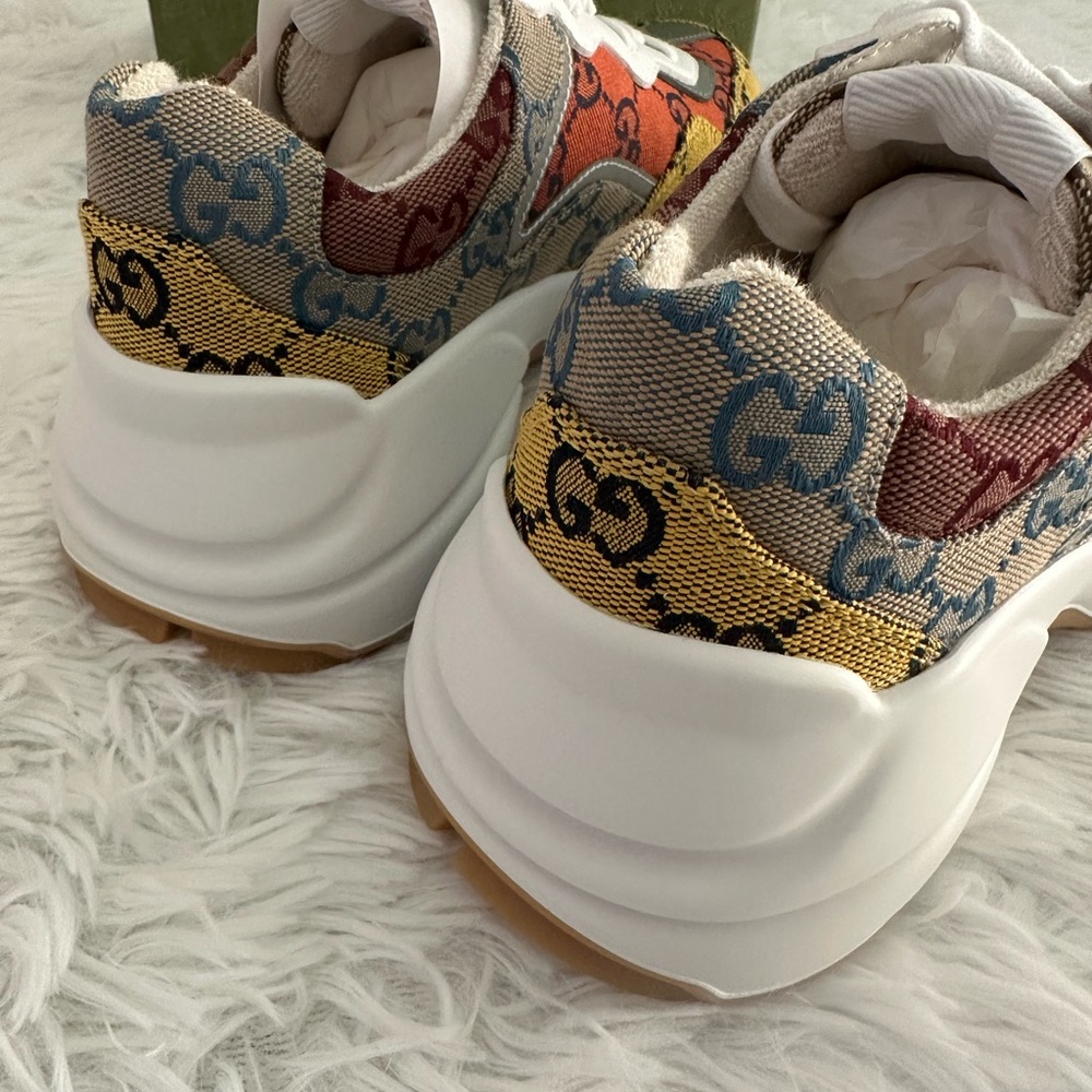 New Authentic Gucci 663681 Women's‎ Rhyton Sneakers Size 35.5 35 1/2 - Picture 5 of 9